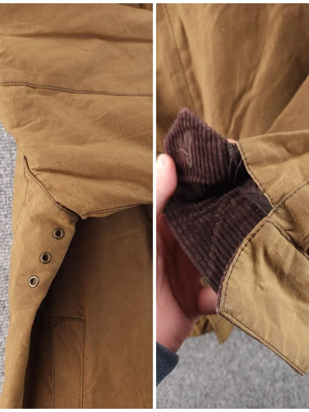 Barbour TOLK Sample Medium Light Brown Waxed Cotton Jacket Men Insulated Coat